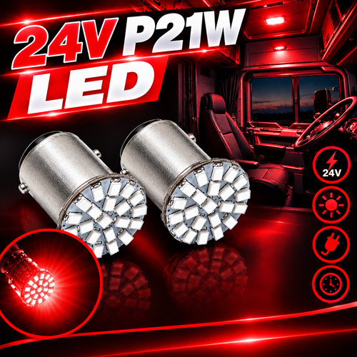 P21w led rot 24v für - 2x,